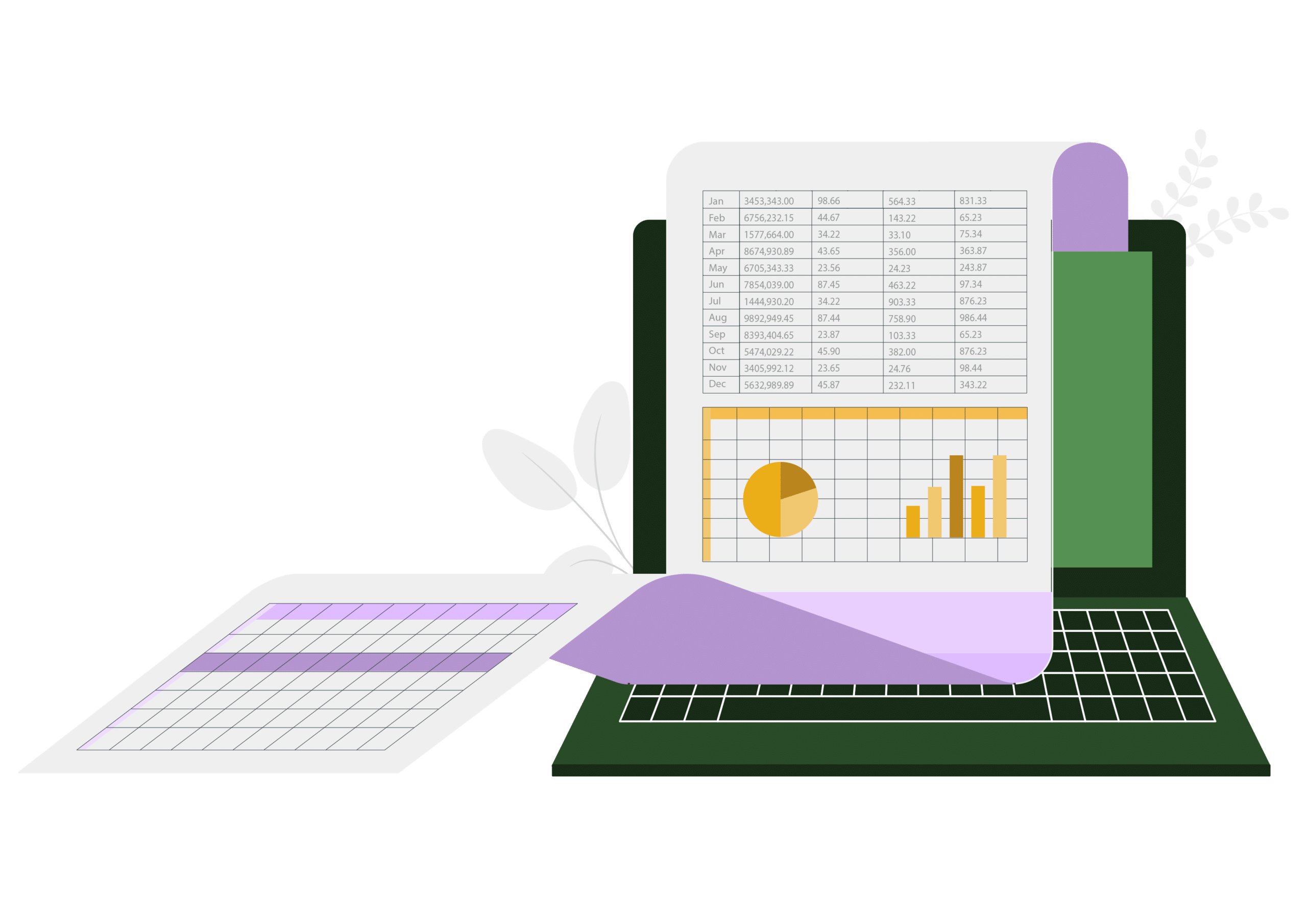 Spreadsheet_Purple&Green