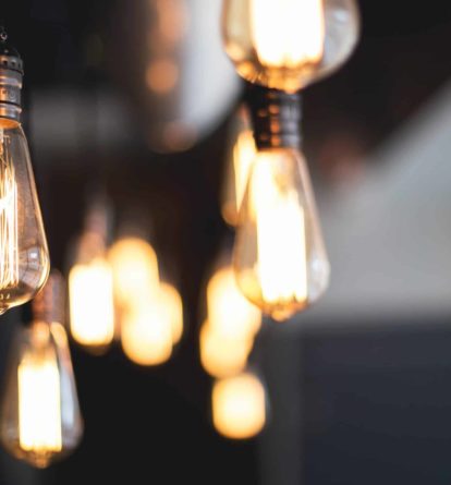 Expose lightbulbs hanging down