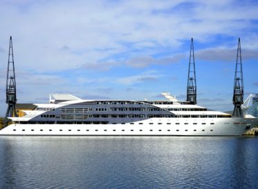 Cruise ship in a dock