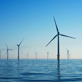 Wind turbines at sea